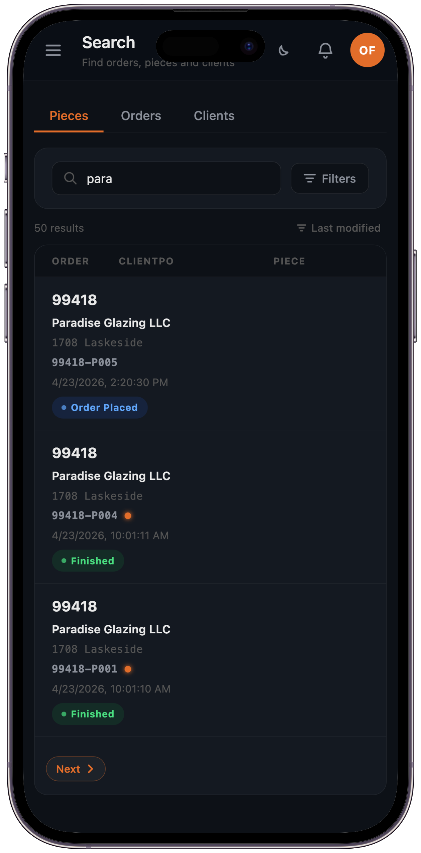 TrackLineX mobile